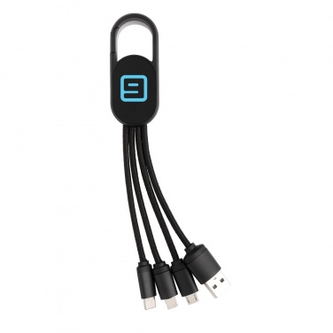 Logo trade promotional gift photo of: 4-in-1 cable with carabiner clip